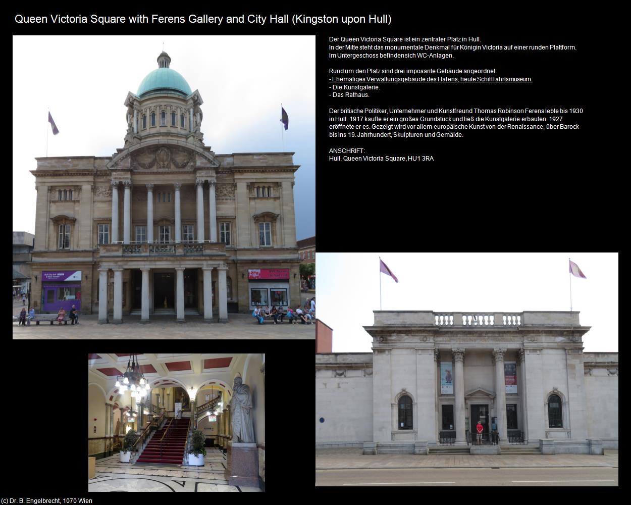 Queen Victoria Square, Ferens Gallery, City Hall  (Kingston upon Hull, England) in Kulturatlas-ENGLAND und WALES(c)B.Engelbrecht