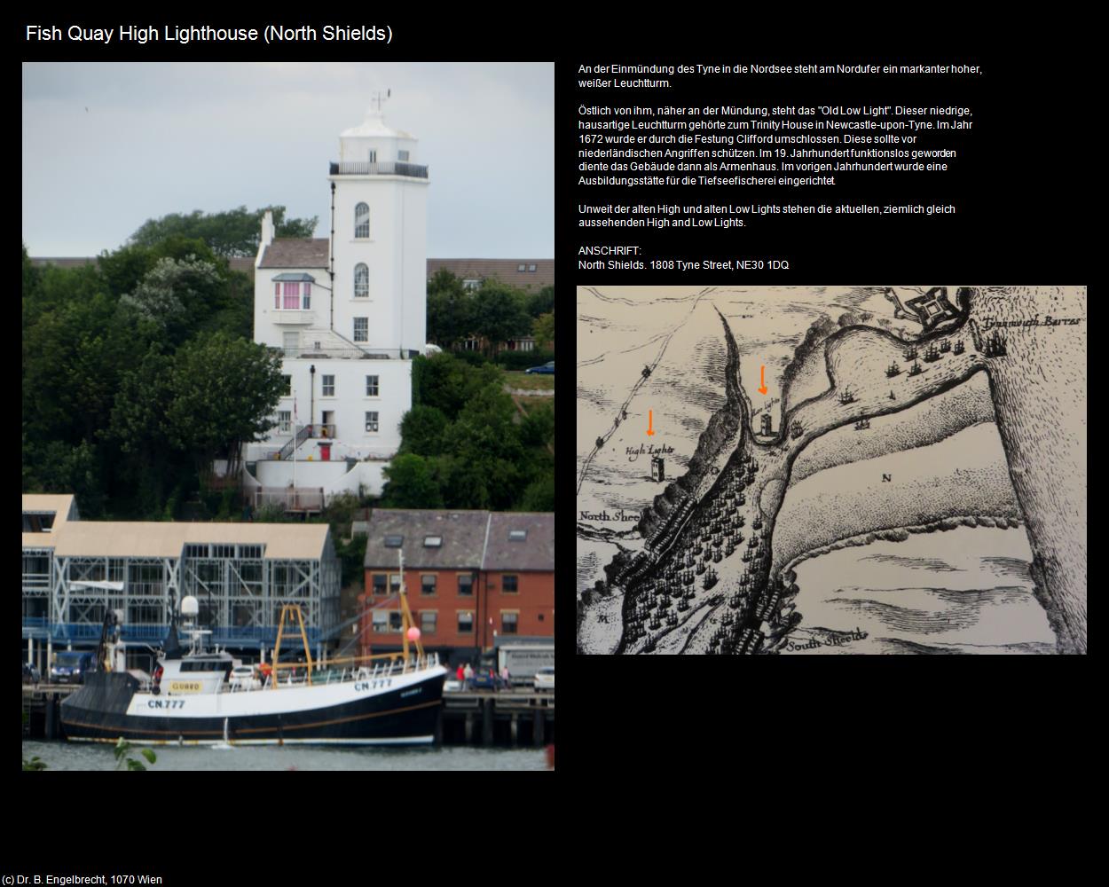 Fish Quay High Lighthouse (North Shields, England) in Kulturatlas-ENGLAND und WALES