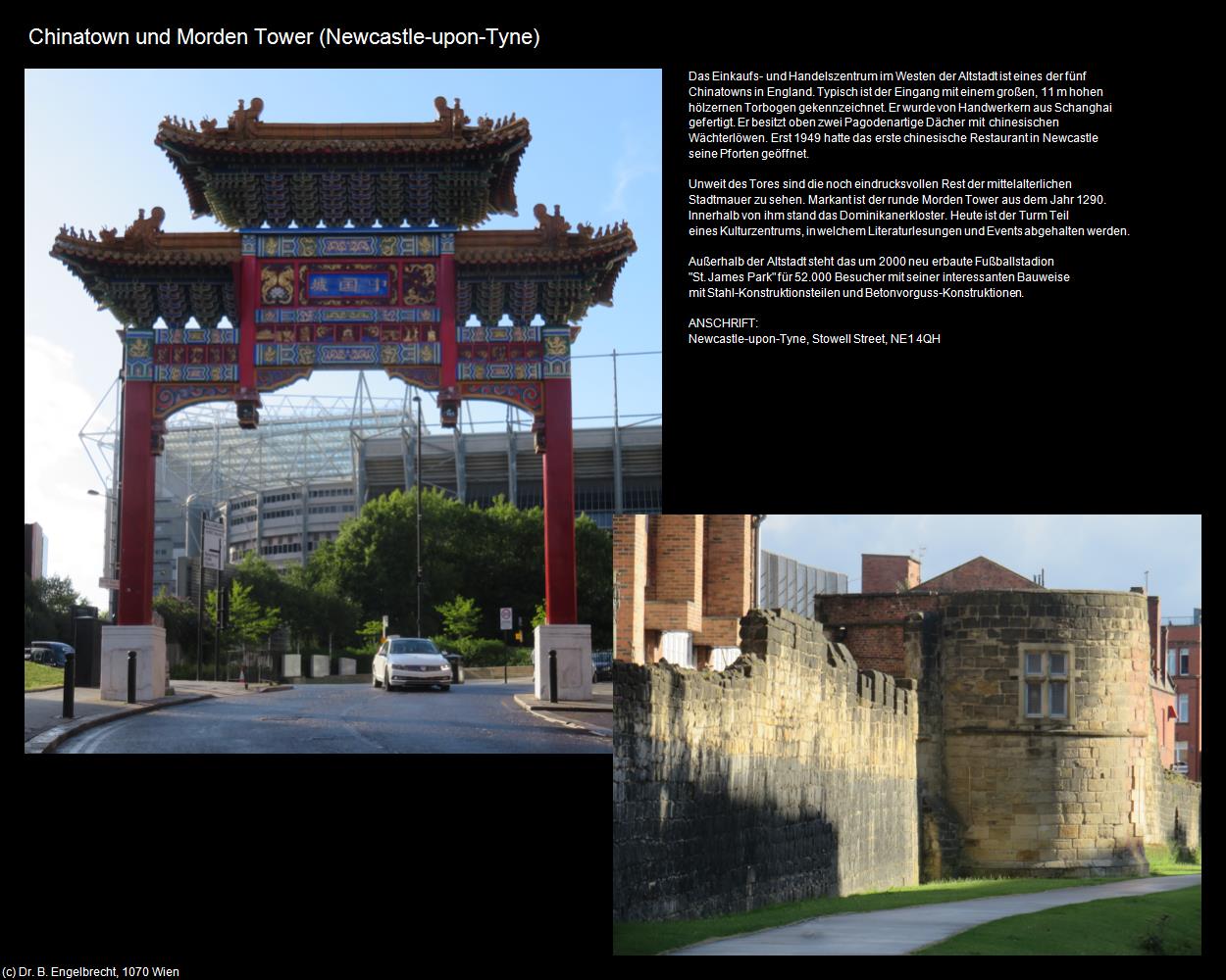 Chinatown und Morden Tower   (Newcastle-upon-Tyne, England) in Kulturatlas-ENGLAND und WALES