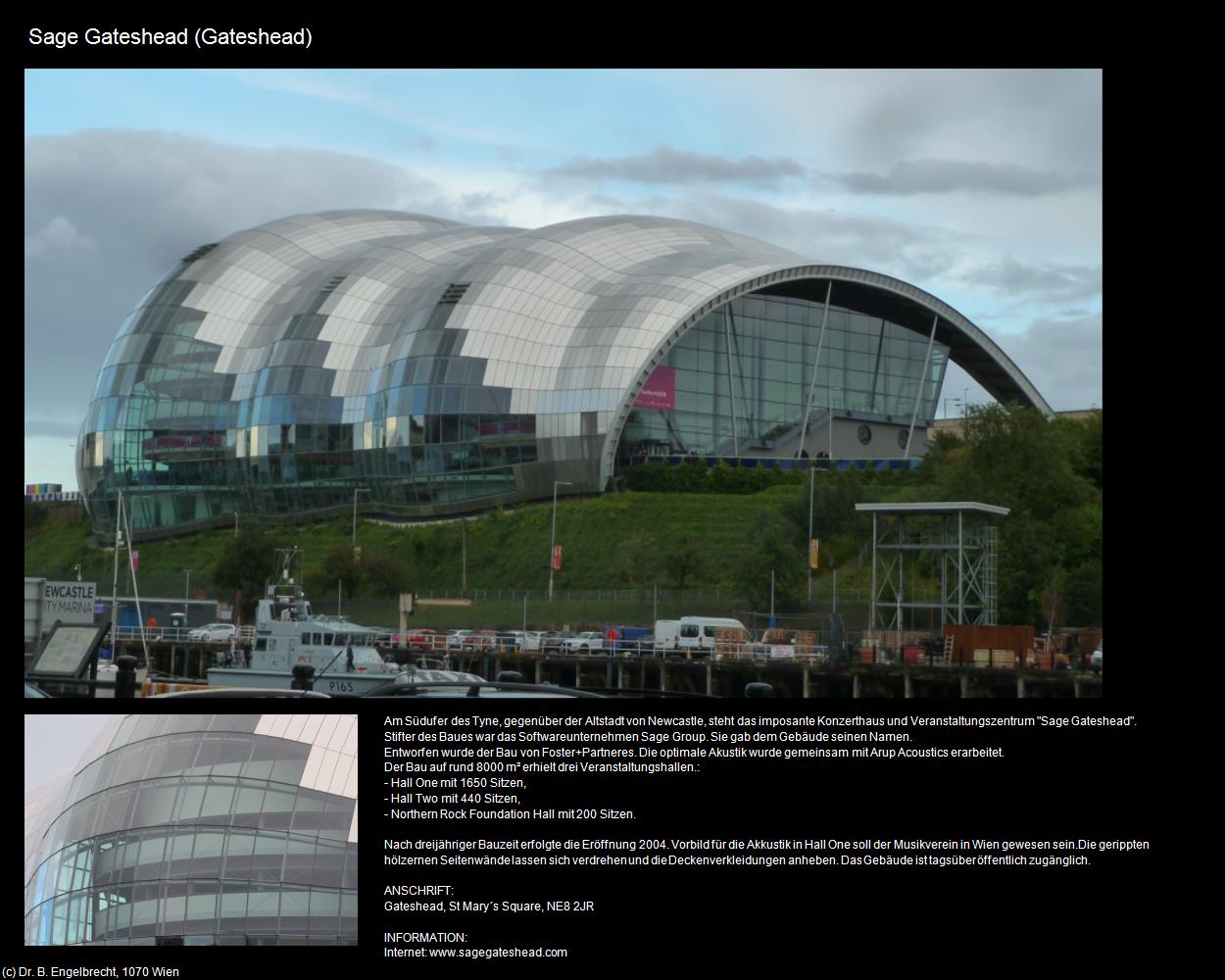 Sage Gateshead (Gateshead, England) in Kulturatlas-ENGLAND und WALES
