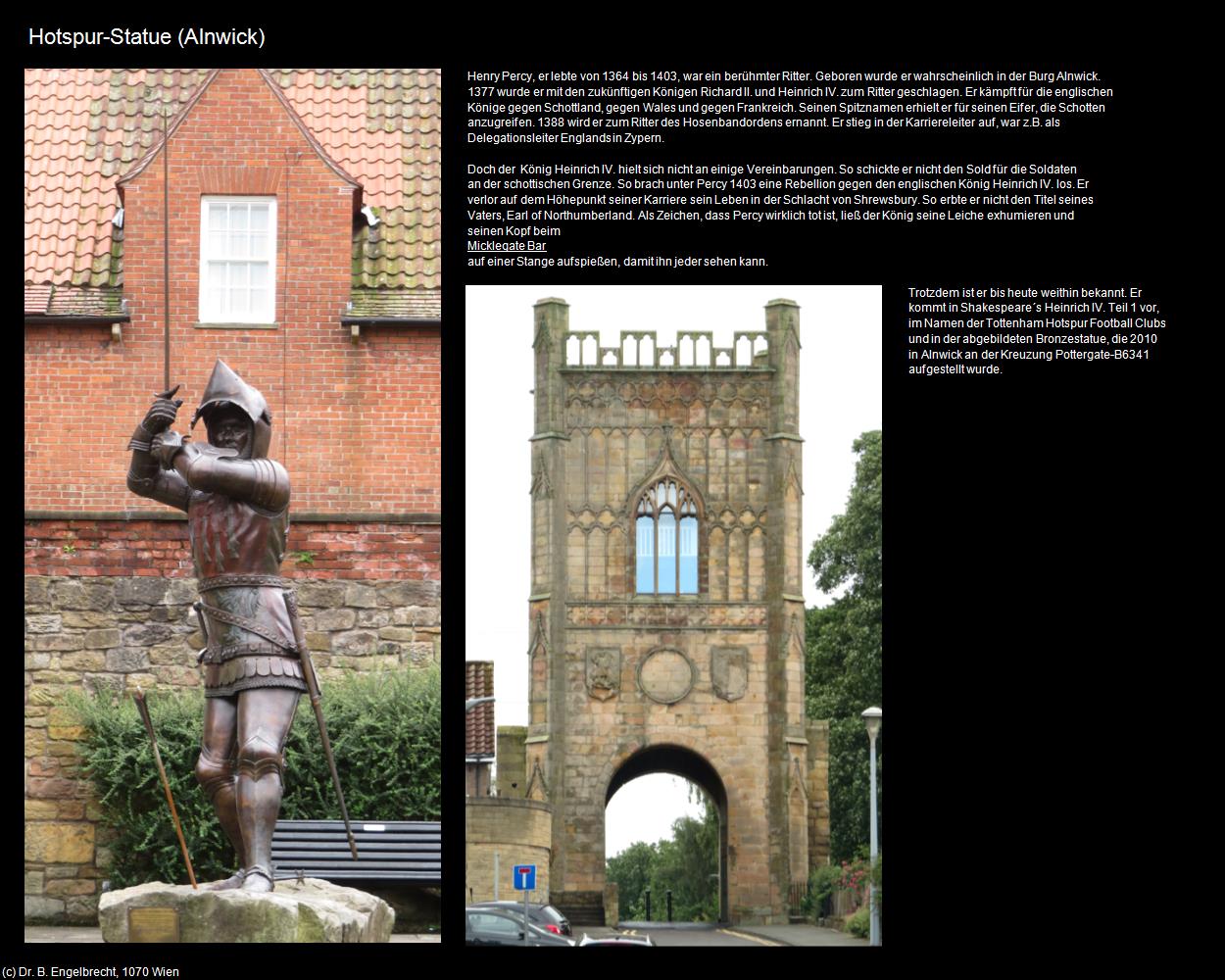 Hotspur Statue   (Alnwick, England) in Kulturatlas-ENGLAND und WALES(c)B.Engelbrecht