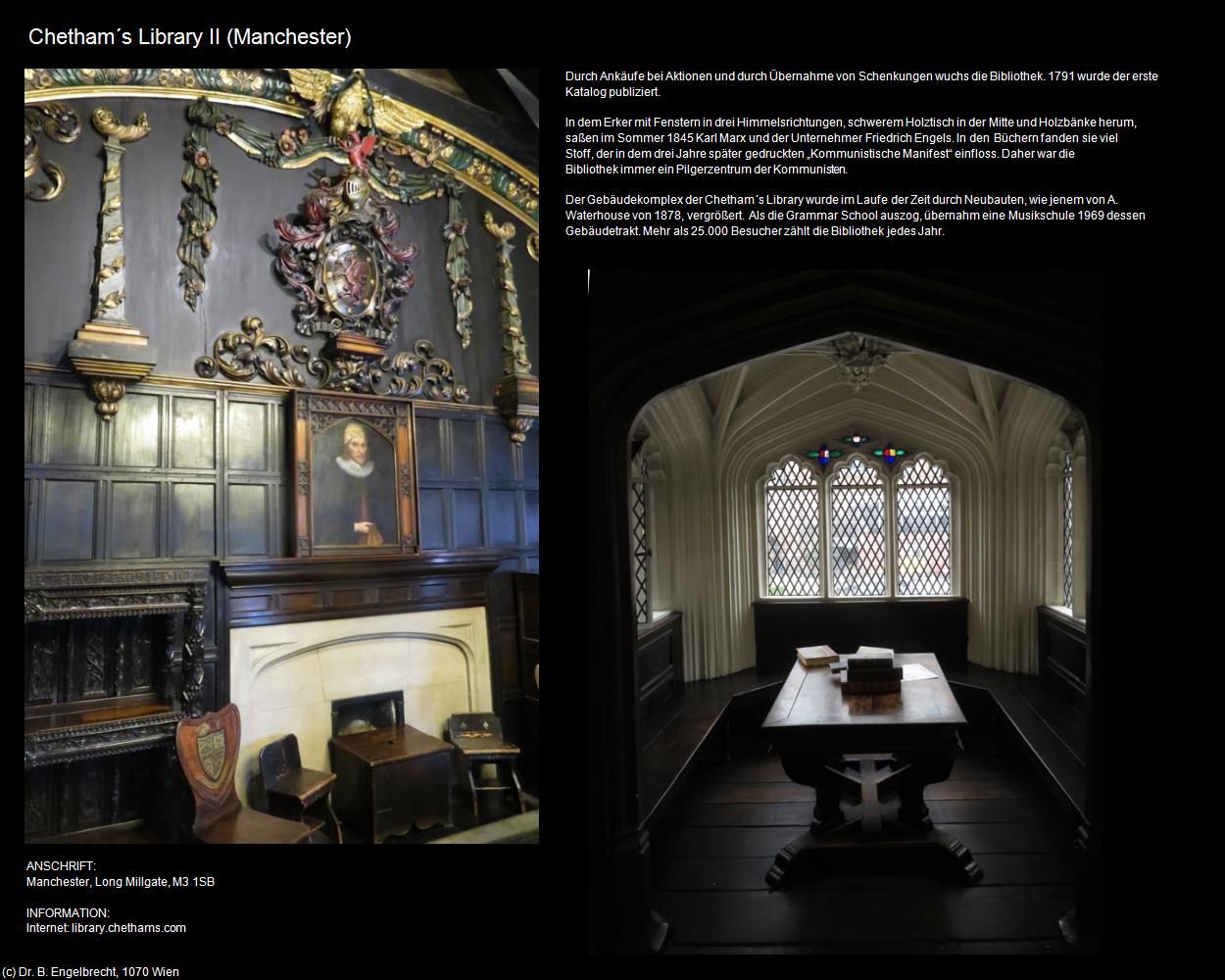 Chetham‘s Library II  (Manchester, England  ) in Kulturatlas-ENGLAND und WALES