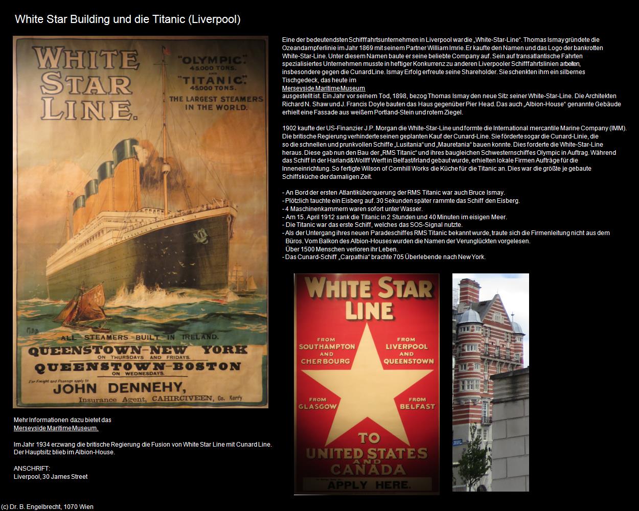 White Star Building und die Titanic   (Liverpool, England) in Kulturatlas-ENGLAND und WALES(c)B.Engelbrecht