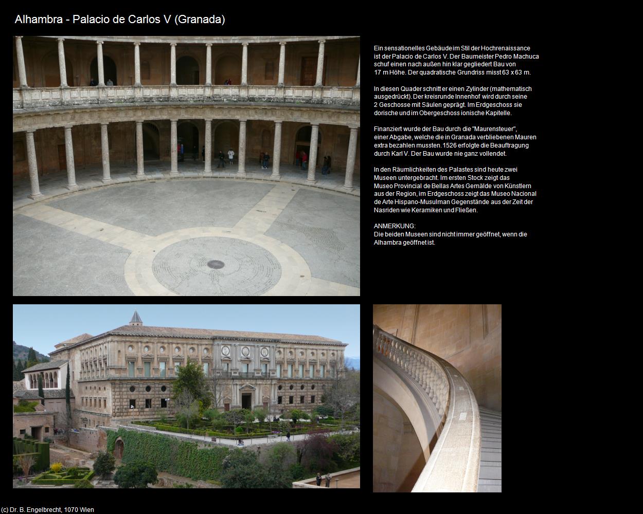Alhambra-Palacio de Carlos V (Granada) in Kulturatlas-SPANIEN-ANDALUSIEN