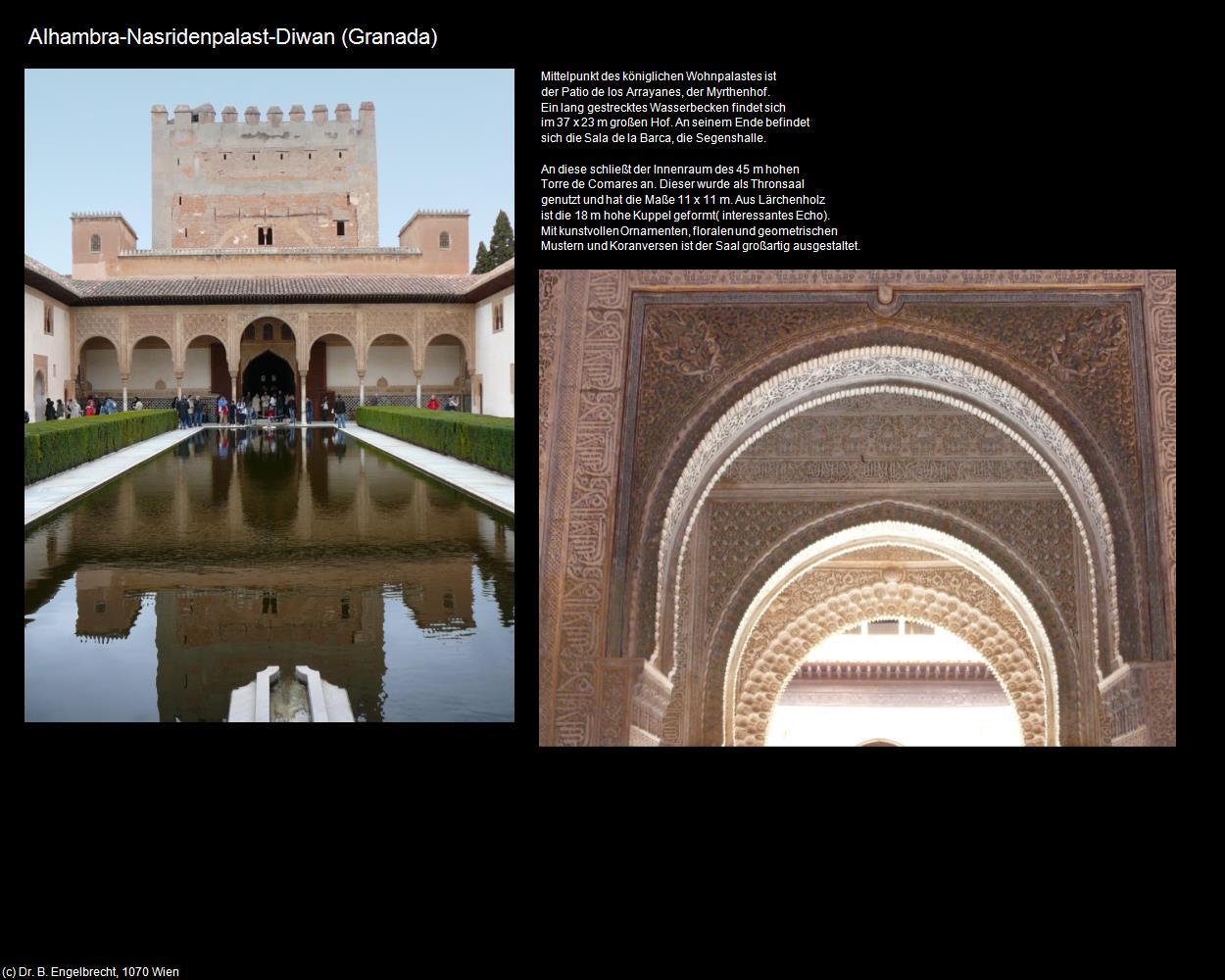 Alhambra-Nasridenpalast-Diwan (Granada) in Kulturatlas-SPANIEN-ANDALUSIEN