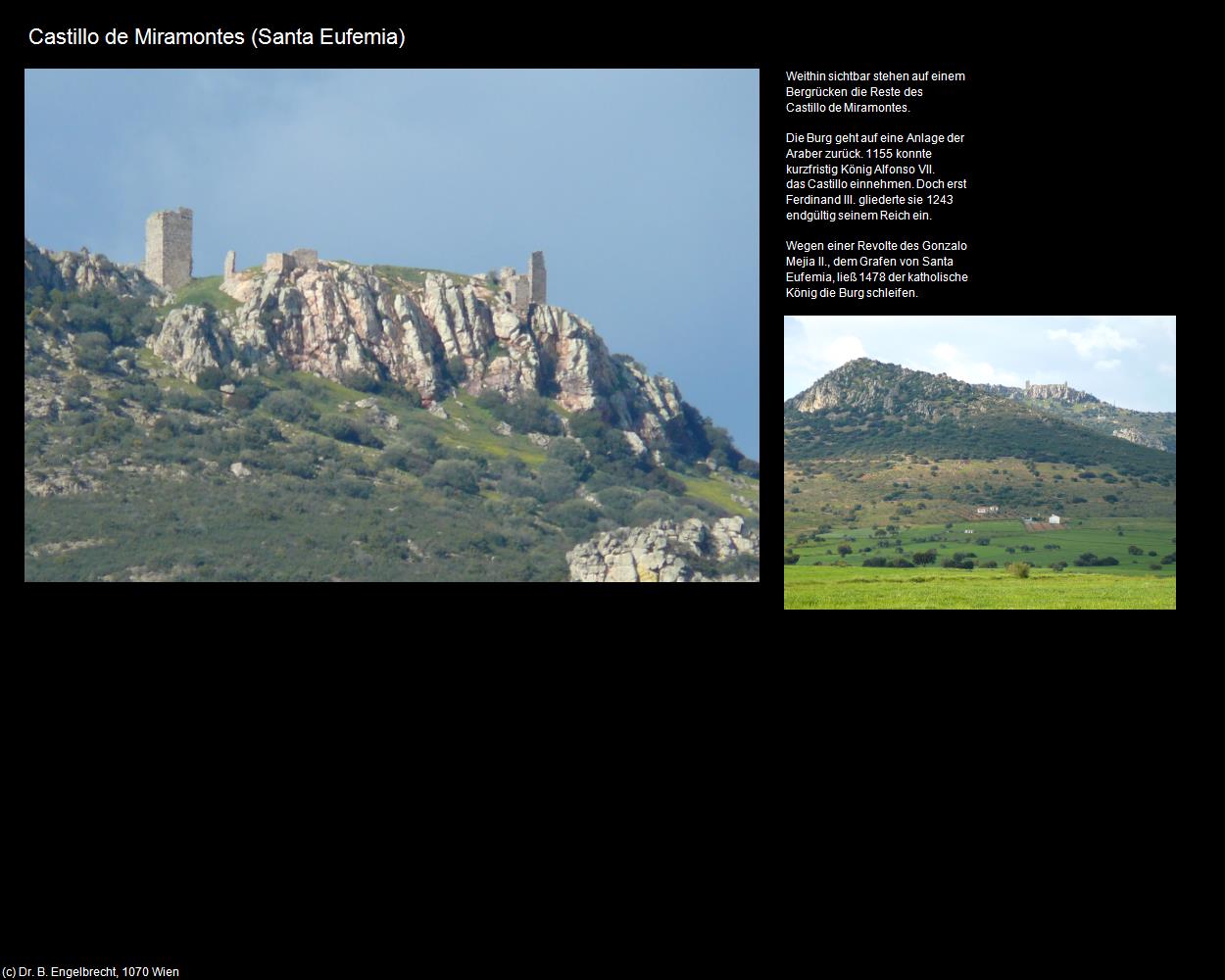 Castillo de Miramontes (Santa Eufemia) in Kulturatlas-SPANIEN-ANDALUSIEN