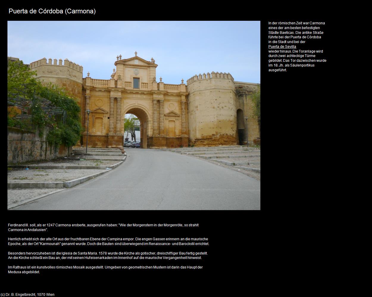 Puerta de Córdoba (Carmona) in Kulturatlas-SPANIEN-ANDALUSIEN(c)B.Engelbrecht