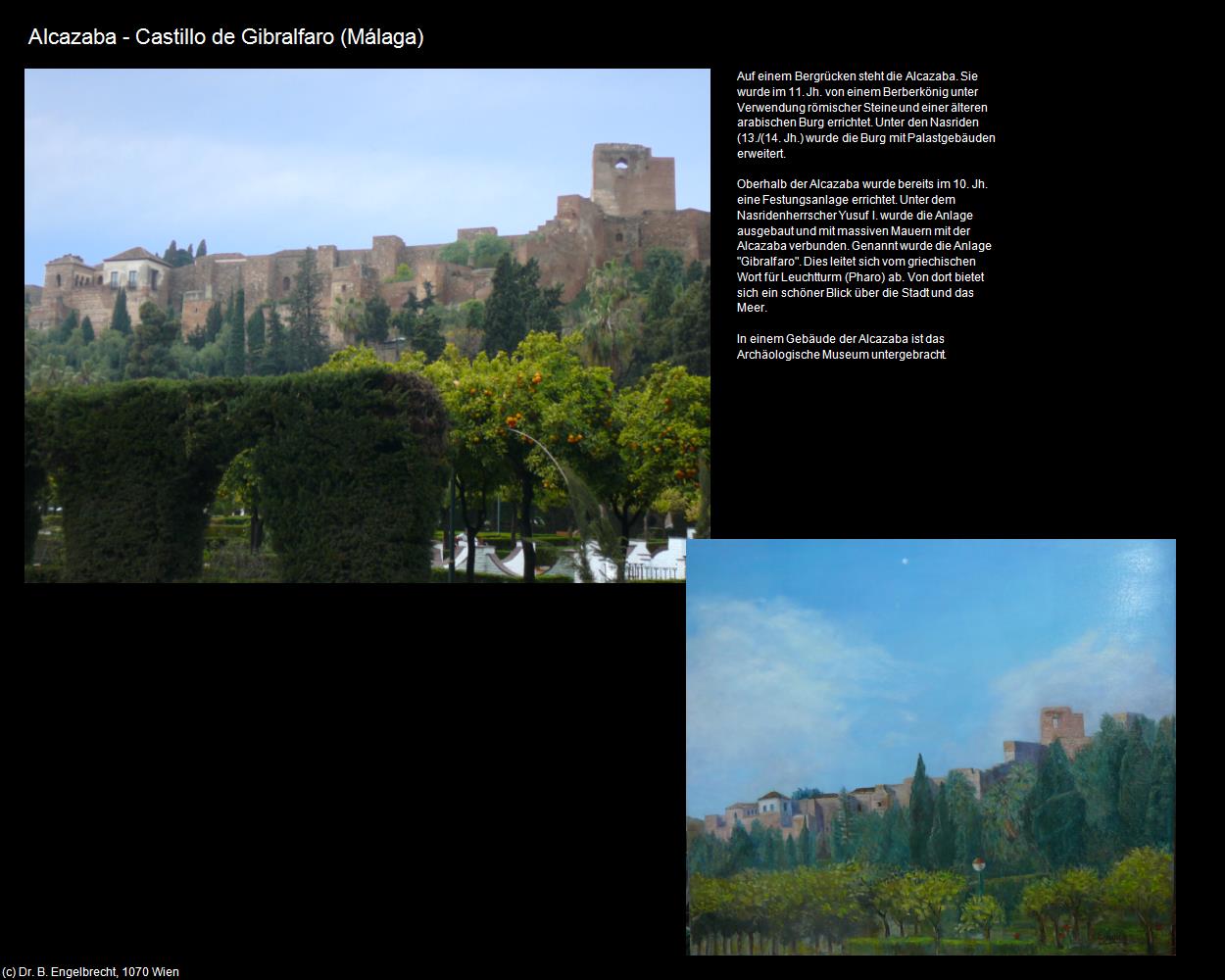 Alcazaba - Castillo de Gibralfaro (M&aacute;laga) in Kulturatlas-SPANIEN-ANDALUSIEN