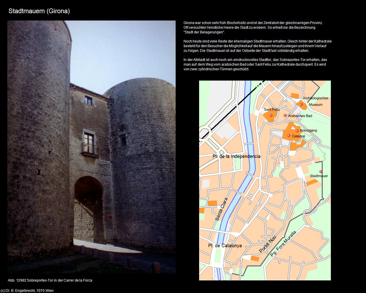 Stadtmauern (Girona) in Kulturatlas-SPANIEN-KATALONIEN