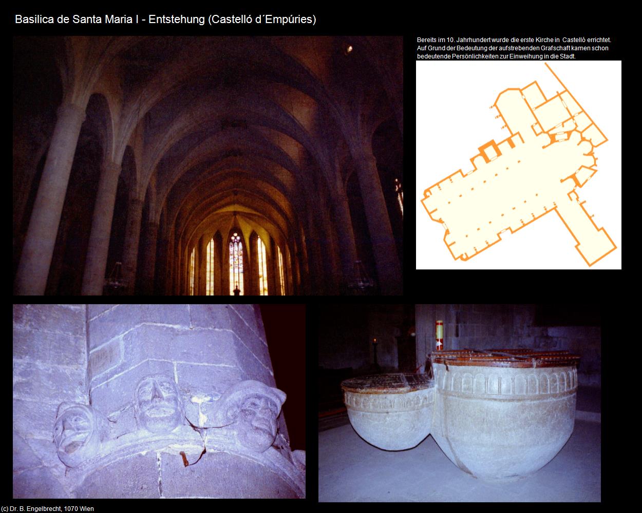 Basilica de Santa Maria   I-Entstehung (Castelló d‘Empúries) in Kulturatlas-SPANIEN-KATALONIEN