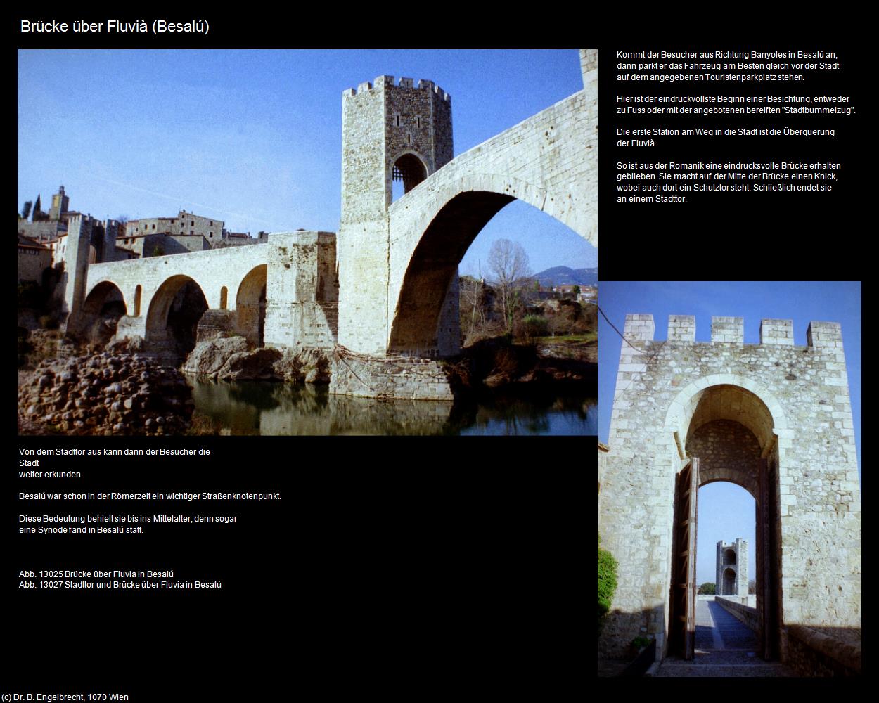 Brücke über Fluvià (Besalú) in Kulturatlas-SPANIEN-KATALONIEN(c)B.Engelbrecht