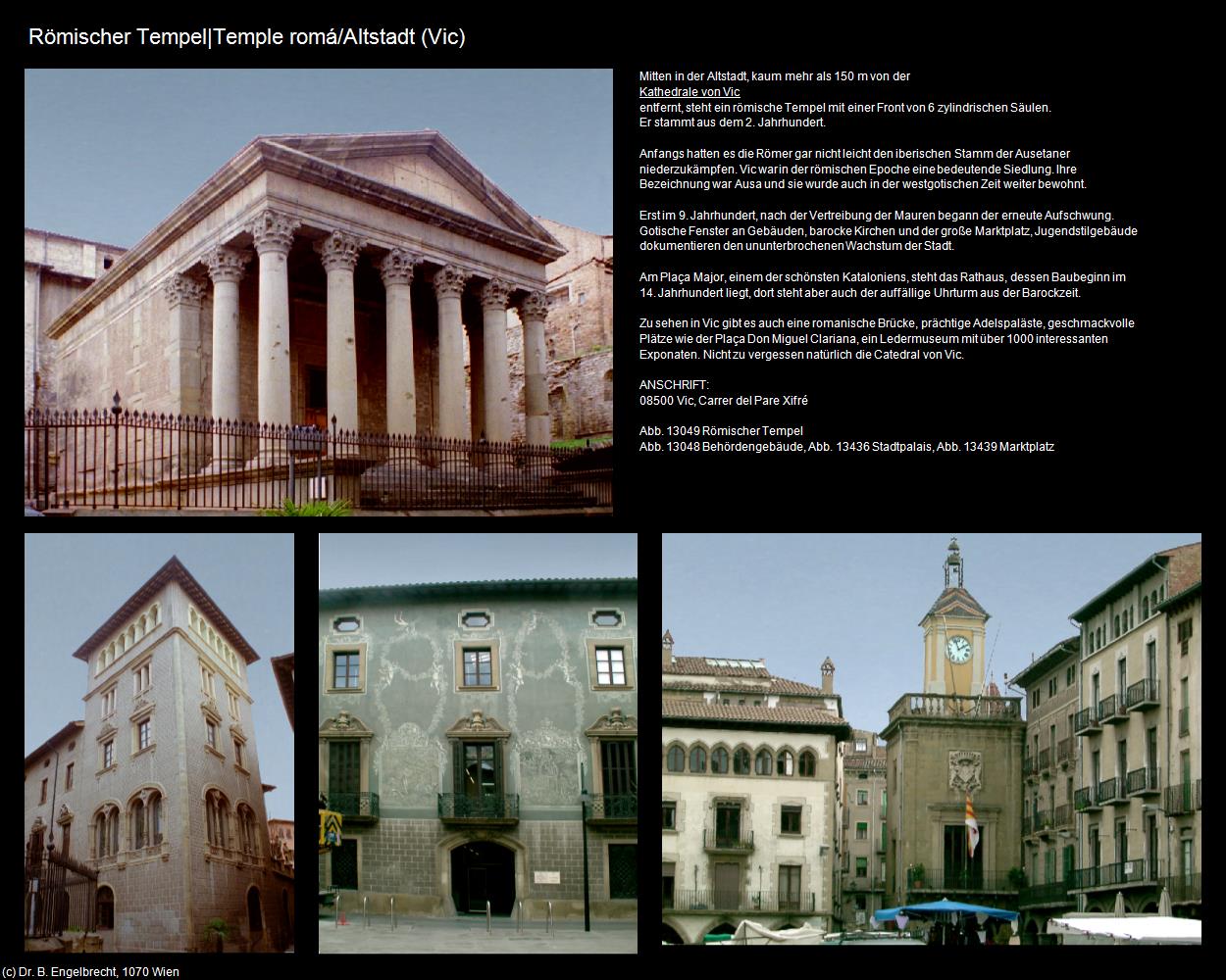 Römischer Tempel/Altstadt (Vic) in Kulturatlas-SPANIEN-KATALONIEN(c)B.Engelbrecht