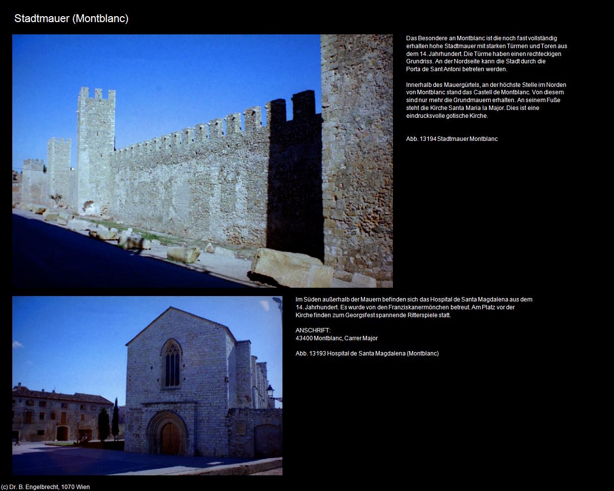 Stadtmauer (Montblanc) in Kulturatlas-SPANIEN-KATALONIEN