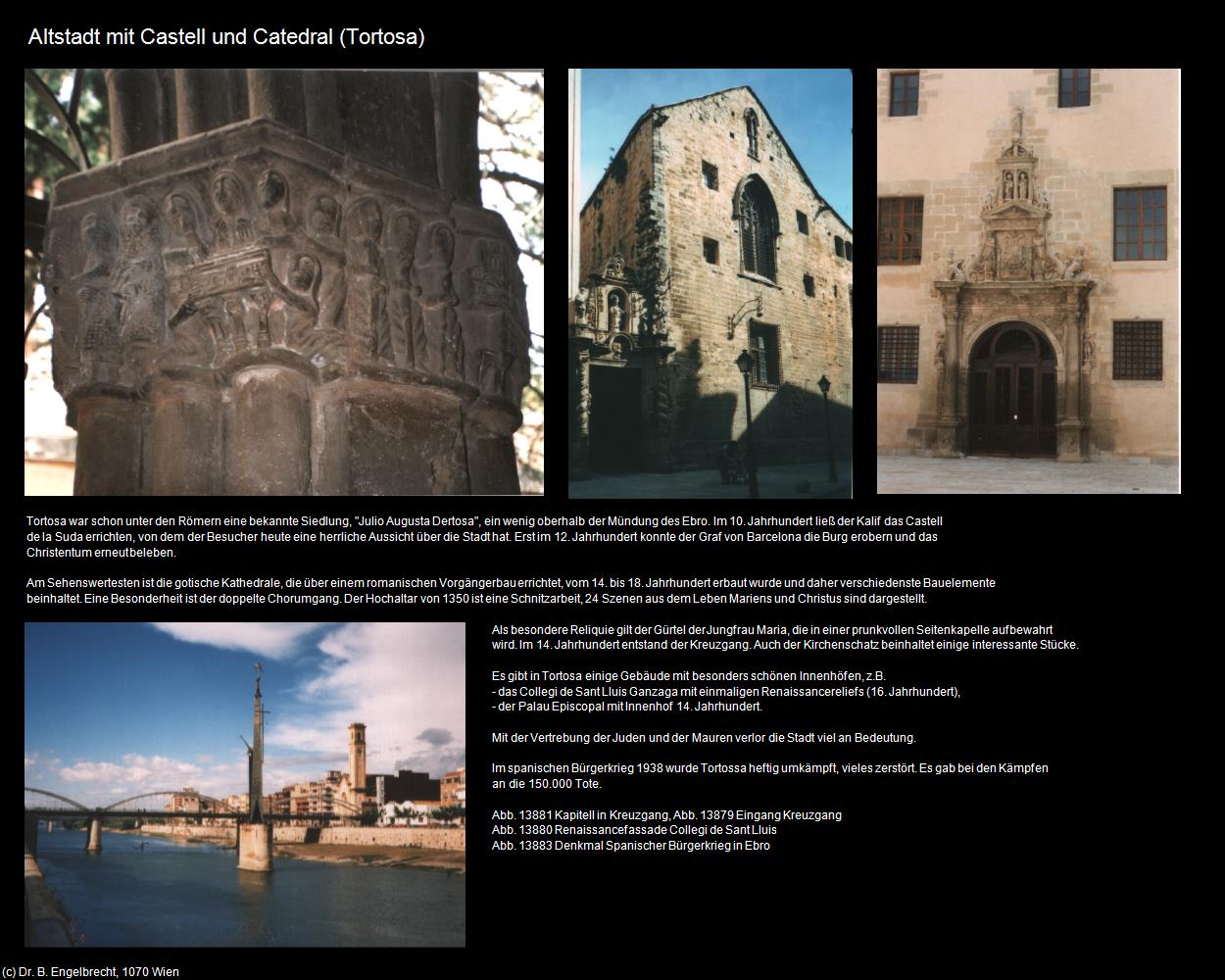 Altstadt mit Castell und Catedral (Tortosa) in Kulturatlas-SPANIEN-KATALONIEN