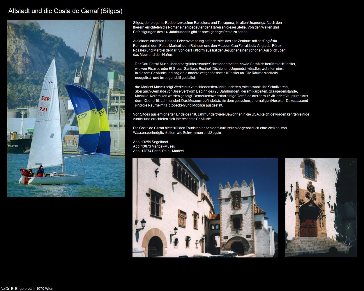 Altstadt und die Costa de Garraf (Sitges) in Kulturatlas-SPANIEN-KATALONIEN
