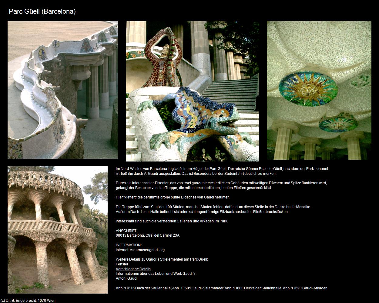 Parc Güell (Barcelona) in Kulturatlas-SPANIEN-KATALONIEN(c)B.Engelbrecht