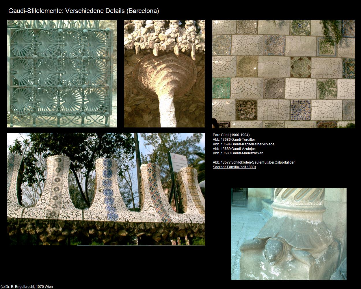 Gaudi-Stilelemente: Verschiedenes (Barcelona) in Kulturatlas-SPANIEN-KATALONIEN(c)B.Engelbrecht