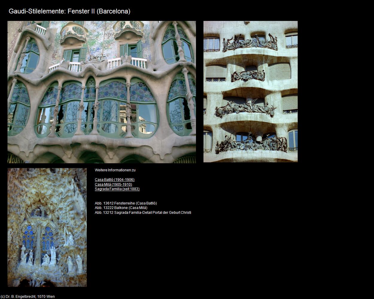 Gaudi-Stilelemente: Fenster II  (Barcelona) in Kulturatlas-SPANIEN-KATALONIEN(c)B.Engelbrecht