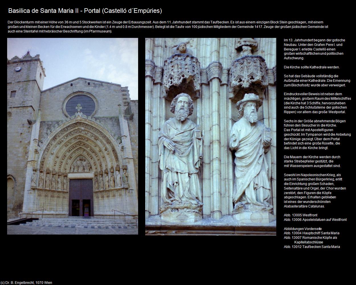 Basilica de Santa Maria  II-Westportal (Castelló d‘Empúries) in Kulturatlas-SPANIEN-KATALONIEN