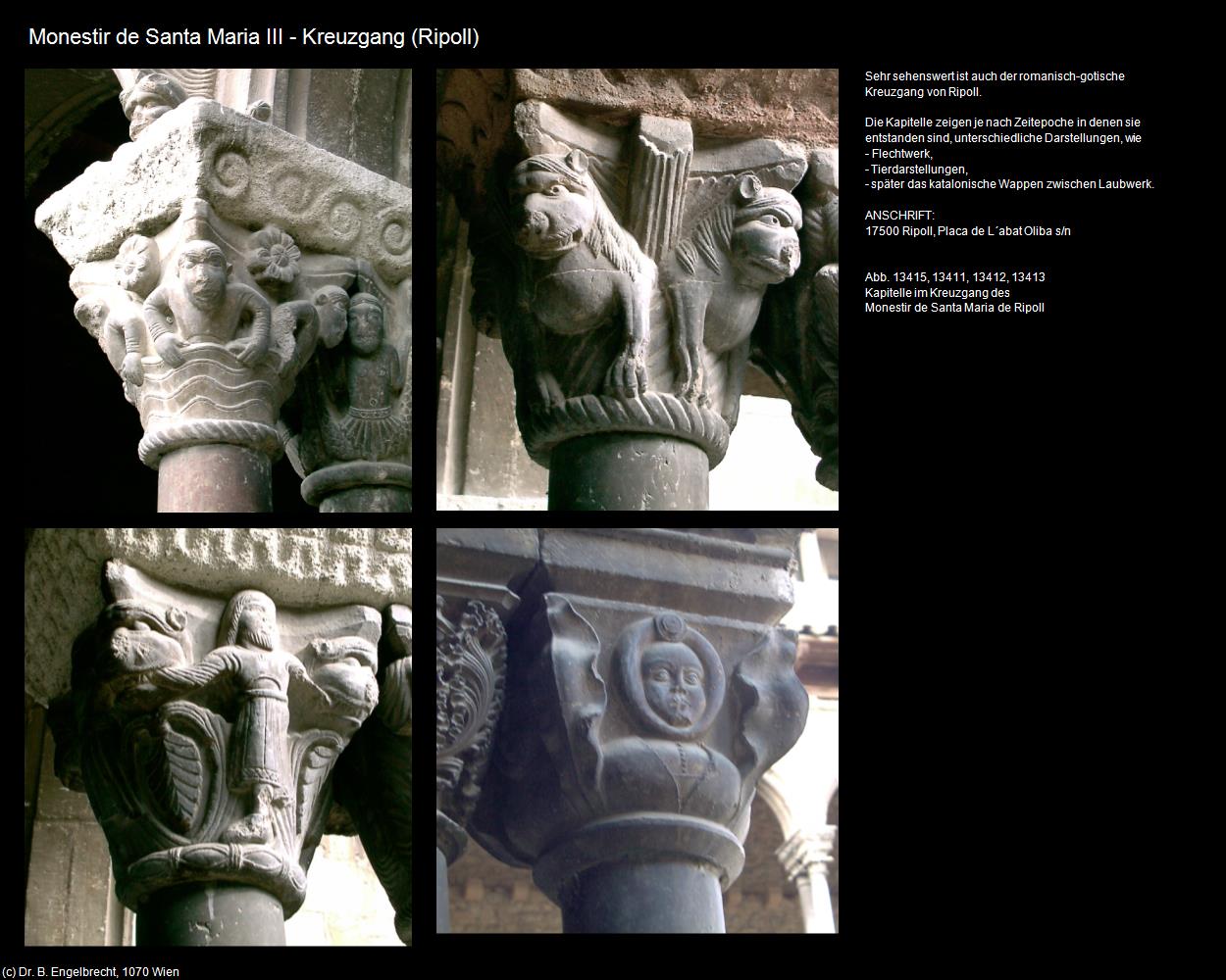 Monestir de Santa Maria III-Kreuzgang (Ripoll) in Kulturatlas-SPANIEN-KATALONIEN