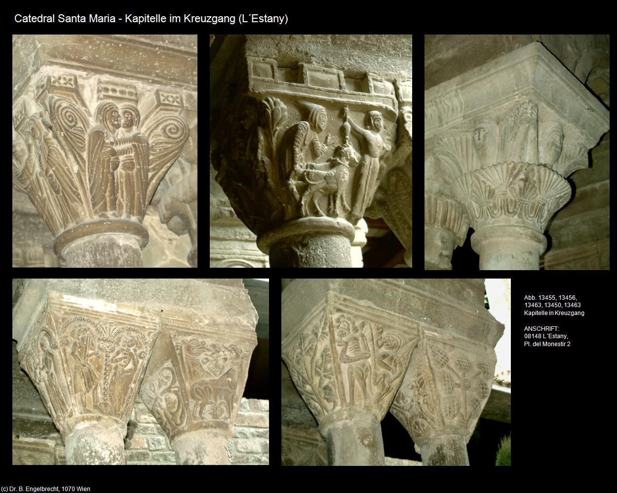 Santa Maria-Kapitelle (L‘Estany) in Kulturatlas-SPANIEN-KATALONIEN