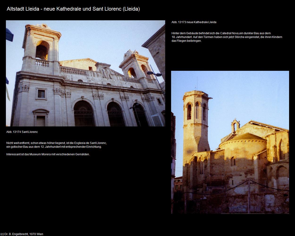 Altstadt-Sant Llorenc und neu Kathedrale (Lleida) in Kulturatlas-SPANIEN-KATALONIEN