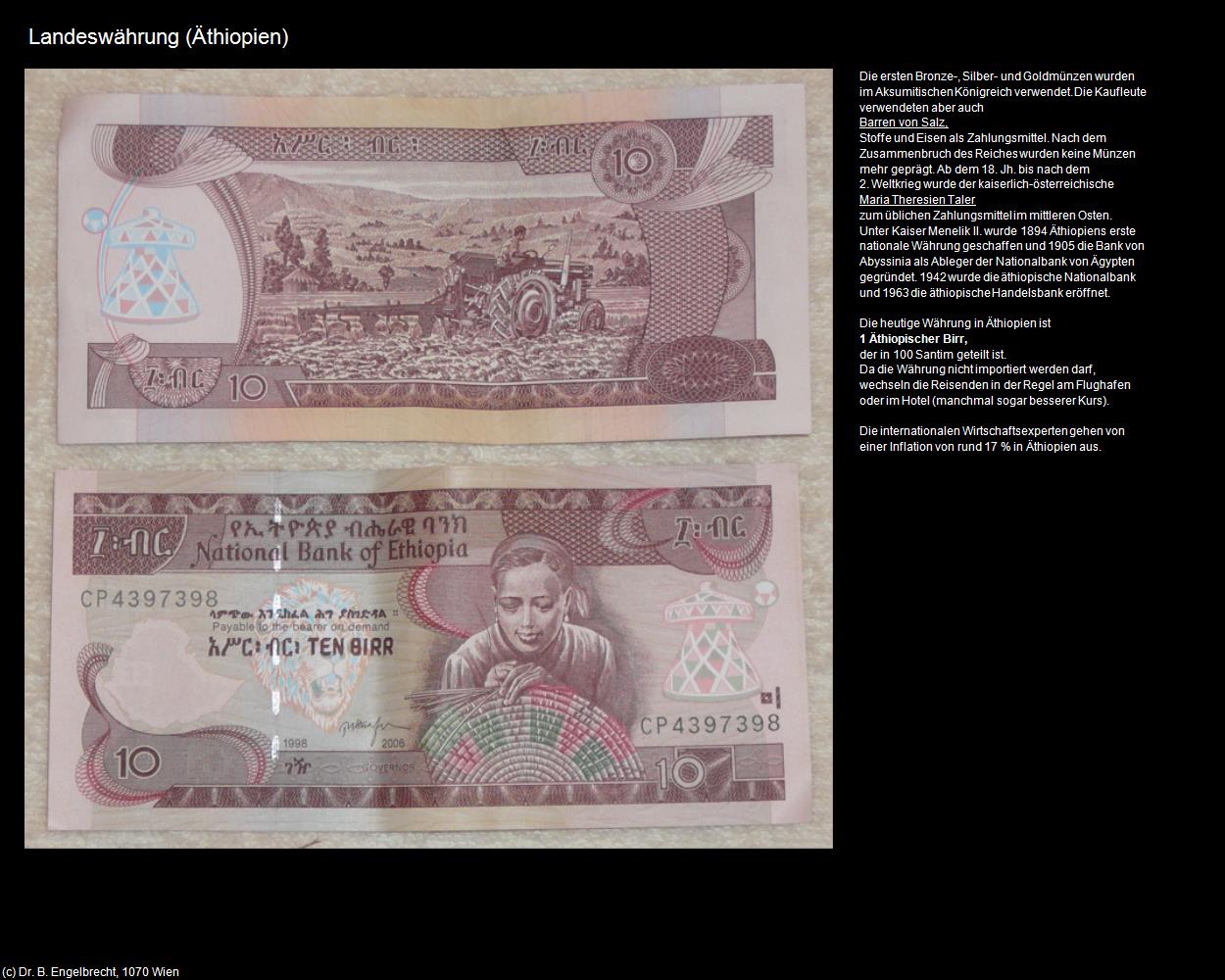 Landeswährung (+Allgemein) in Äthiopien(c)B.Engelbrecht