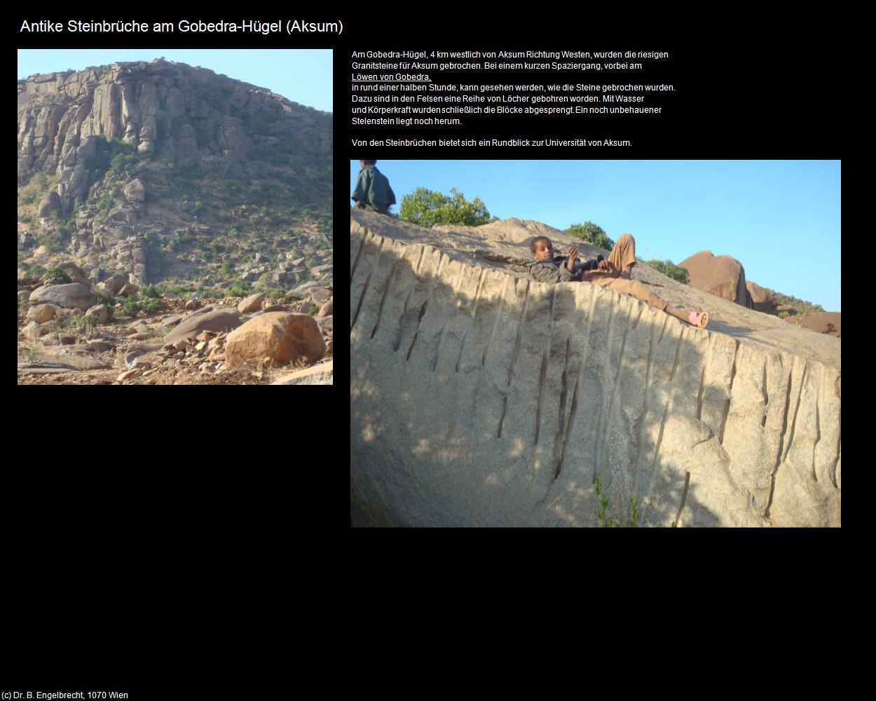 Antike Steinbrüche am Gobedra-Hügel (Aksum) in Äthiopien(c)B.Engelbrecht
