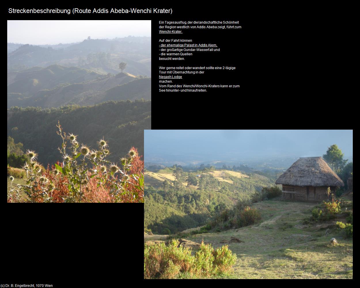 Streckenbeschreibung (Route Addis Abeba-Wenchi Krater) in Äthiopien(c)B.Engelbrecht