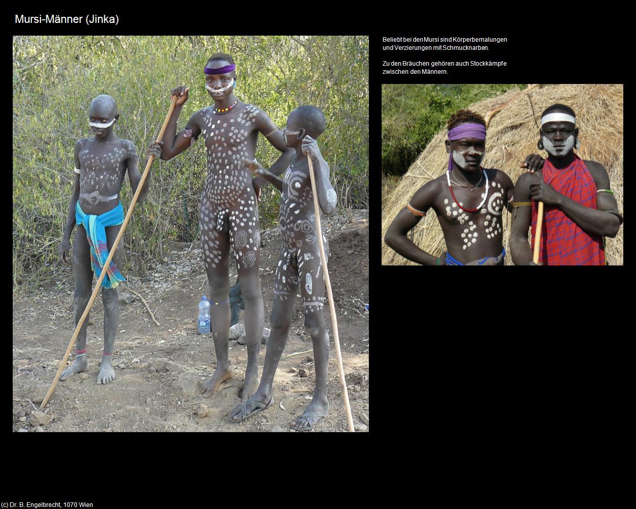 Mursi-Männer  (Jinka) in Äthiopien