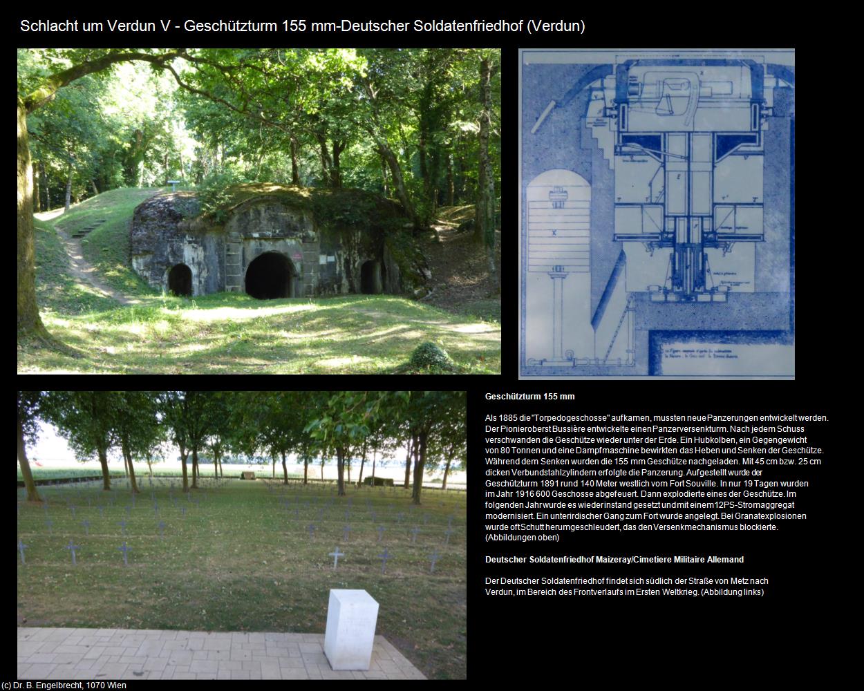 Geschützturm 155 mm-Deutscher Soldatenfriedhof (Verdun (FR-GES)) in Kulturatlas-FRANKREICH