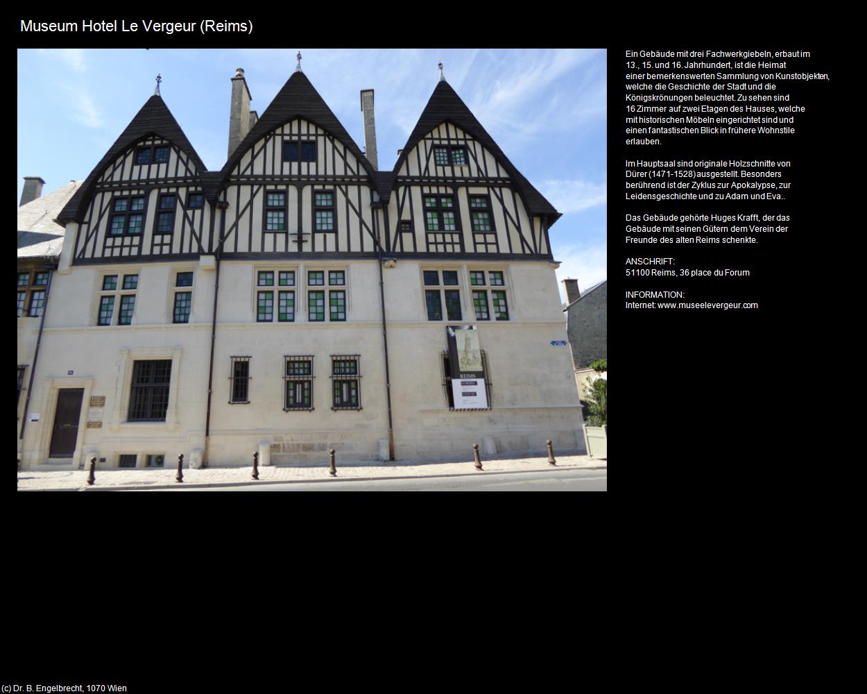 Museum Hotel Le Vergeur (Reims (FR-GES)) in Kulturatlas-FRANKREICH