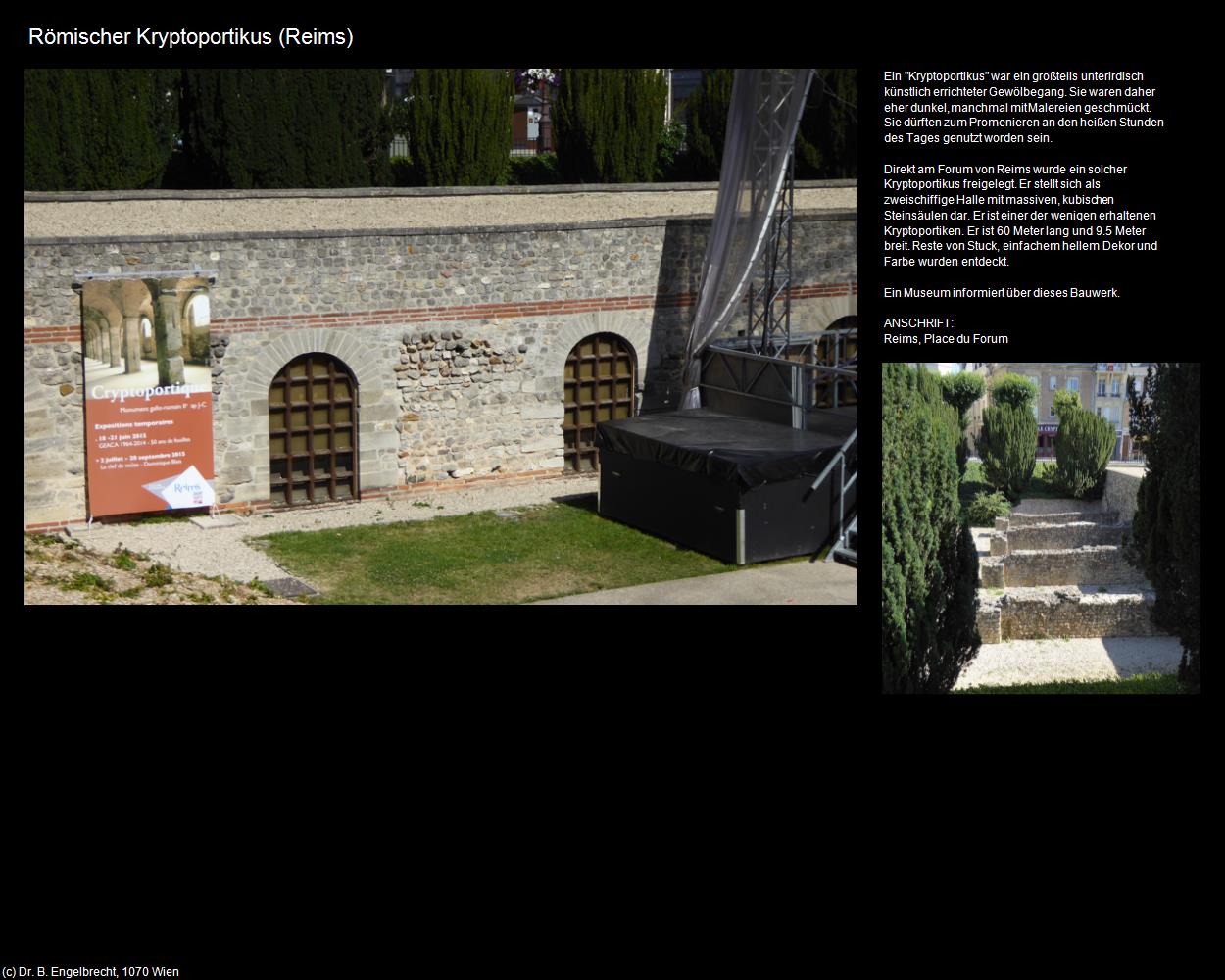 Römischer Kryptoportikus (Reims (FR-GES)) in Kulturatlas-FRANKREICH