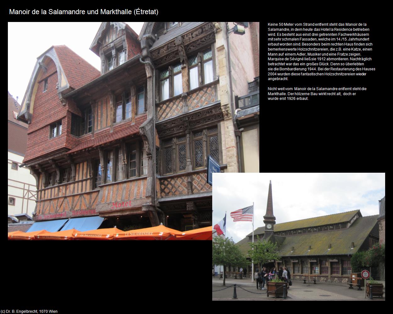 Manoir de la Salamandre und Markthalle (Etretat (FR-NOR)) in Kulturatlas-FRANKREICH