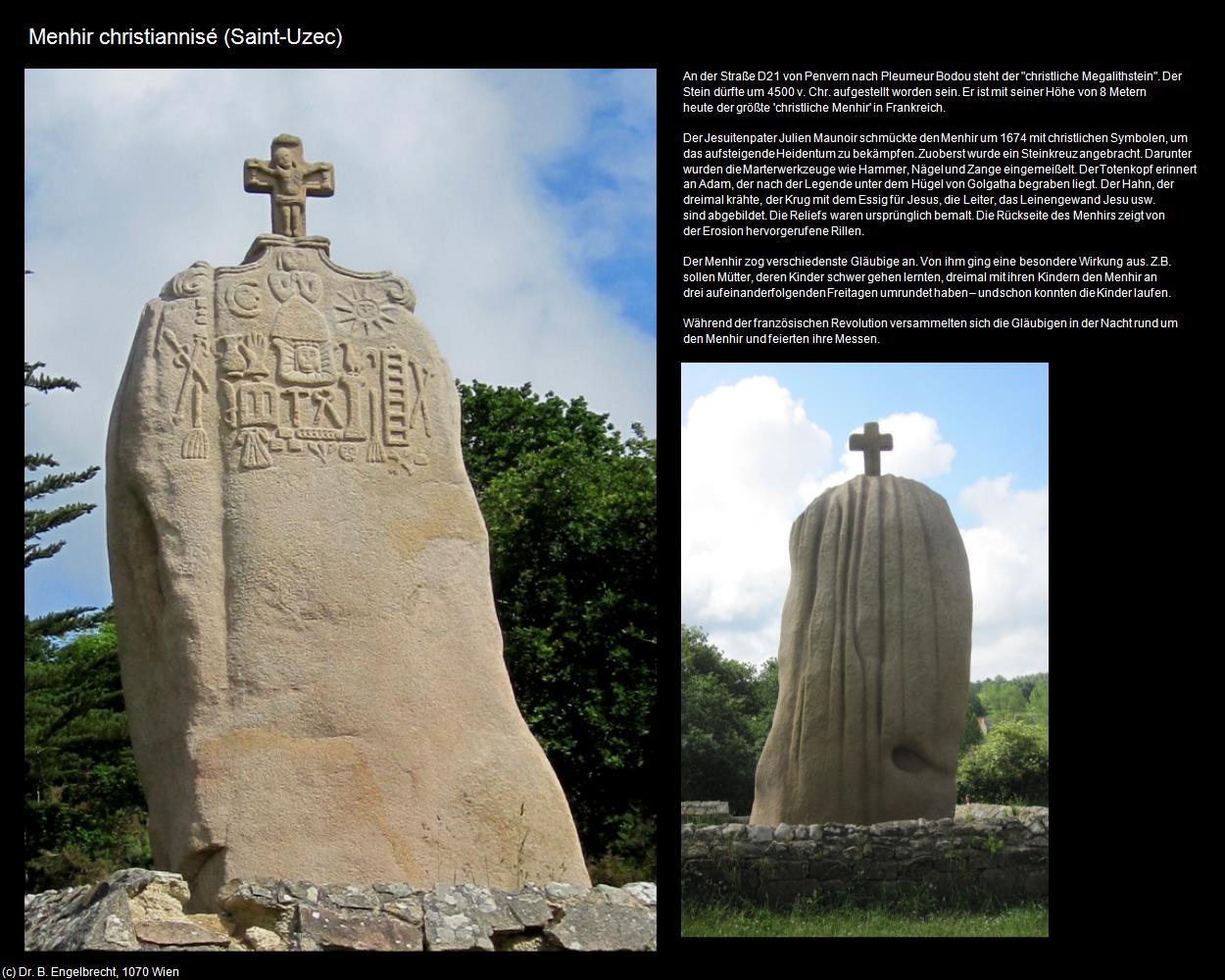 Menhir christiannisé (Saint-Uzec (FR-BER)) in Kulturatlas-FRANKREICH