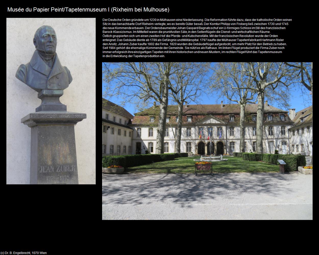 Musée du Papier Peint/Tapetenmuseum I (Rixheim bei Mulhouse (FR-GES)) in Kulturatlas-FRANKREICH