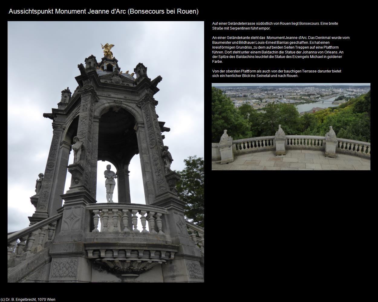 Aussichtspunkt Monument Jeanne d'Arc (Bonsecours bei Rouen (FR-NOR)) in Kulturatlas-FRANKREICH