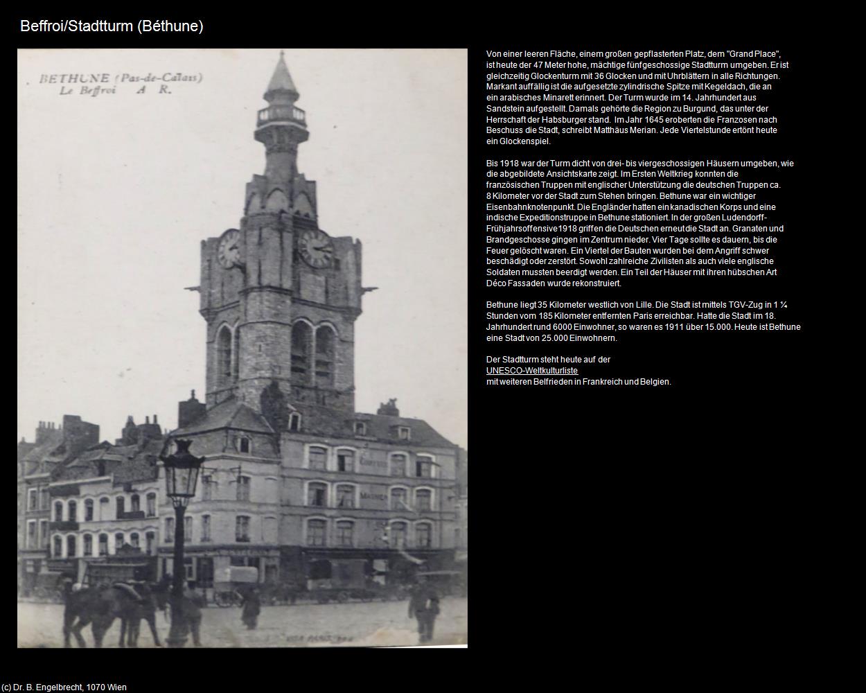 Le beffroi/Stadtturm  (Béthune (FR-HDF)) in Kulturatlas-FRANKREICH(c)B.Engelbrecht