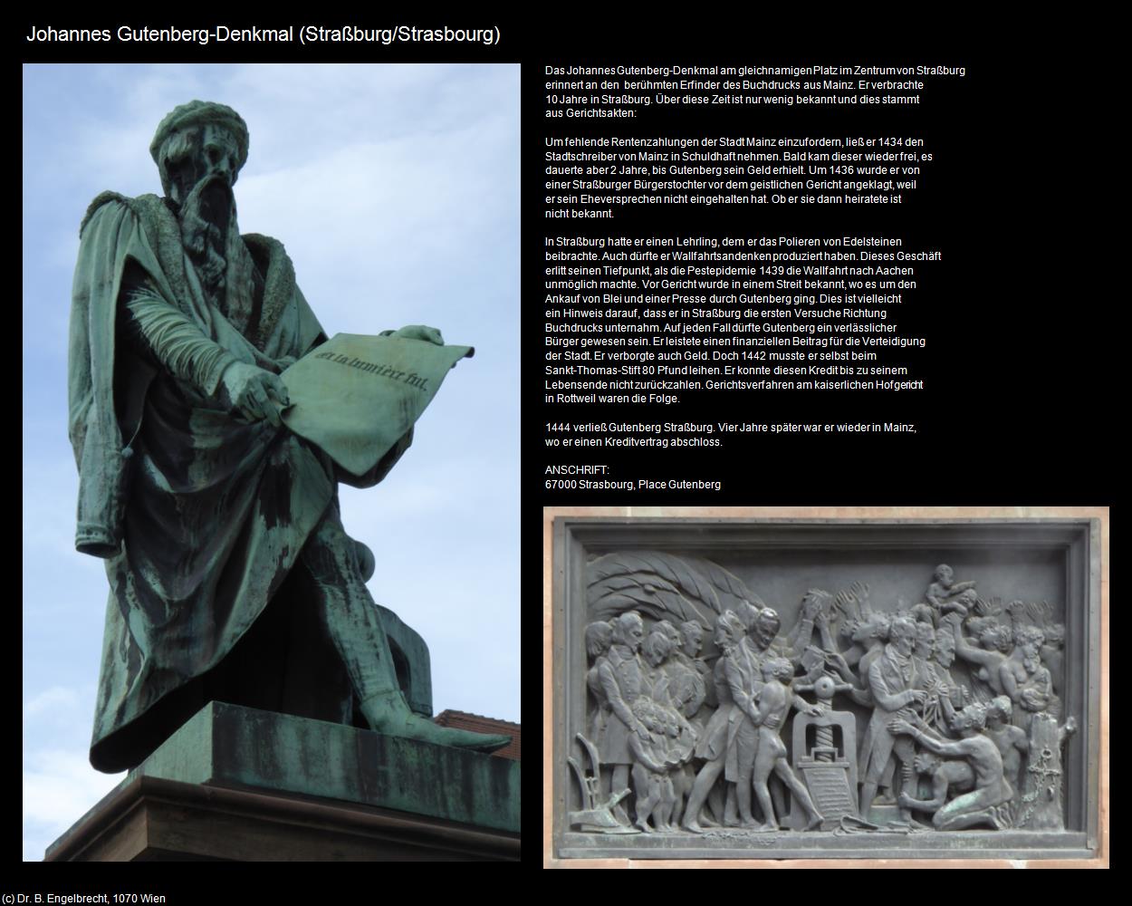 Johannes Gutenberg-Denkmal (Straßburg/Strasbourg (FR-GES)) in Kulturatlas-FRANKREICH