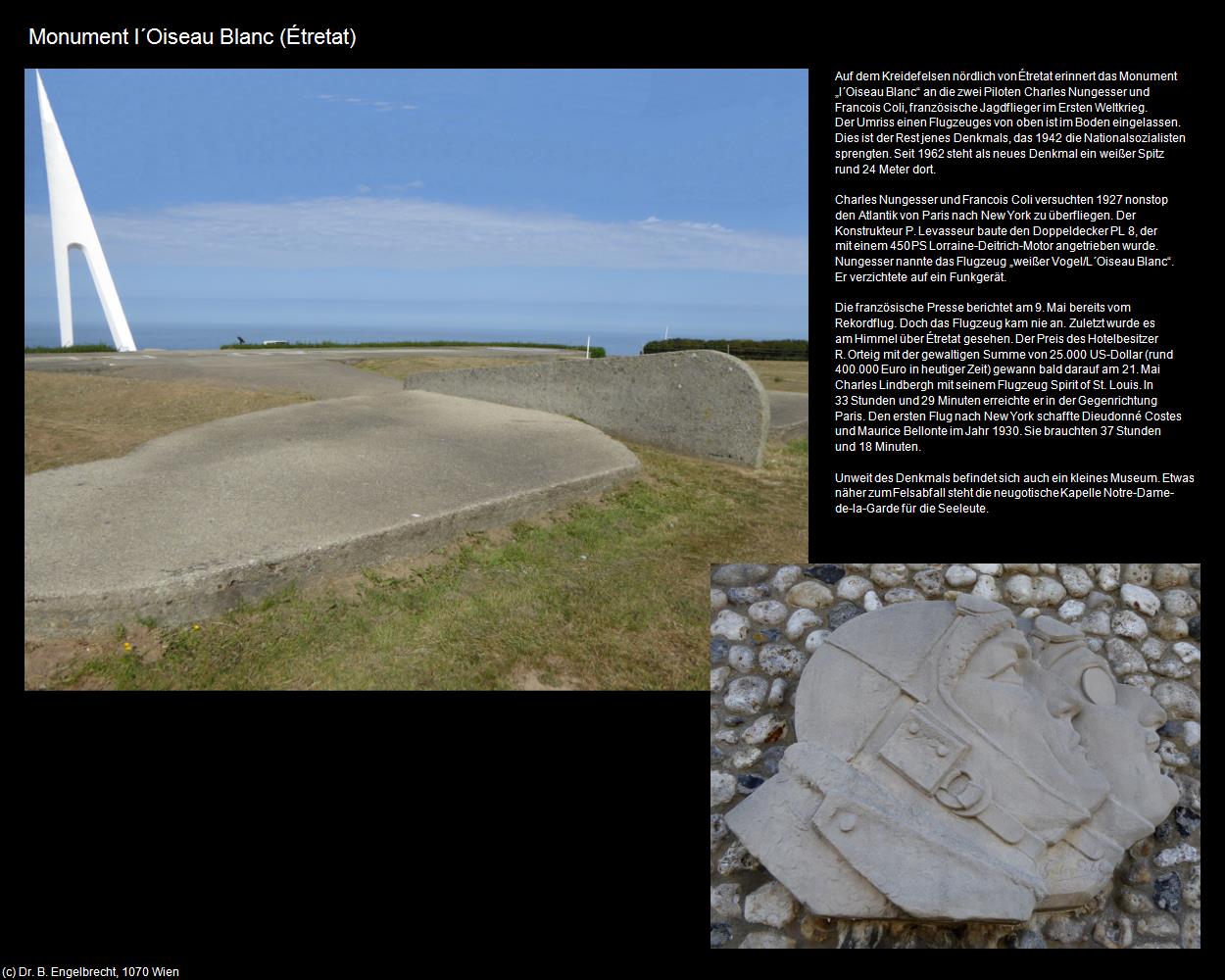 Monument l‘Oiseau Blanc (Etretat (FR-NOR)) in Kulturatlas-FRANKREICH