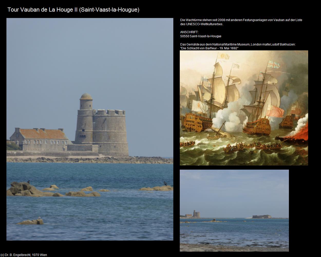 Tour Vauban de La Houge II (Saint-Vaast-la-Hougue (FR-NOR)) in Kulturatlas-FRANKREICH