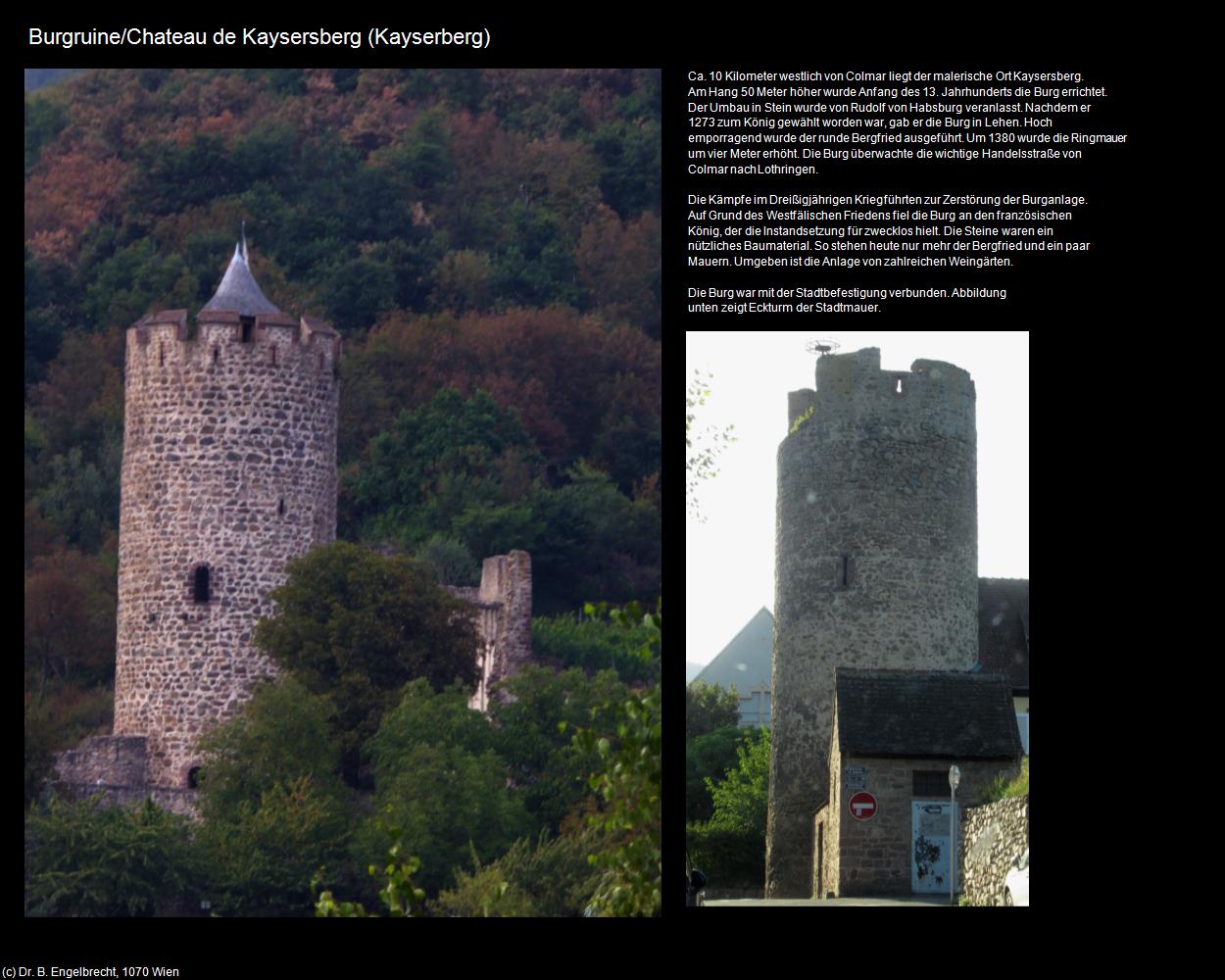 Burgruine/Chateau de Kaysersberg  (Kayserberg (FR-GES)) in Kulturatlas-FRANKREICH