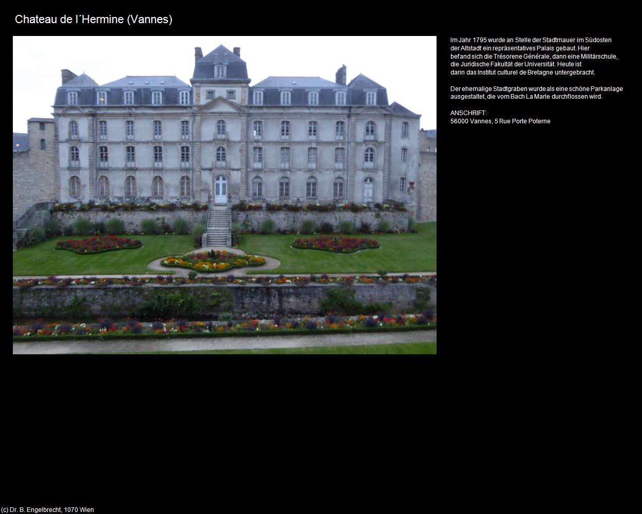 Chateau de l‘Hermine (Vannes (FR-BRE)) in Kulturatlas-FRANKREICH