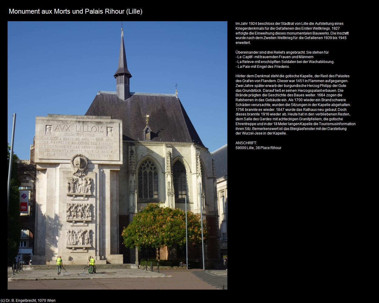 Monument aux Morts und Palais Rihour (Lille (FR-HDF)) in Kulturatlas-FRANKREICH