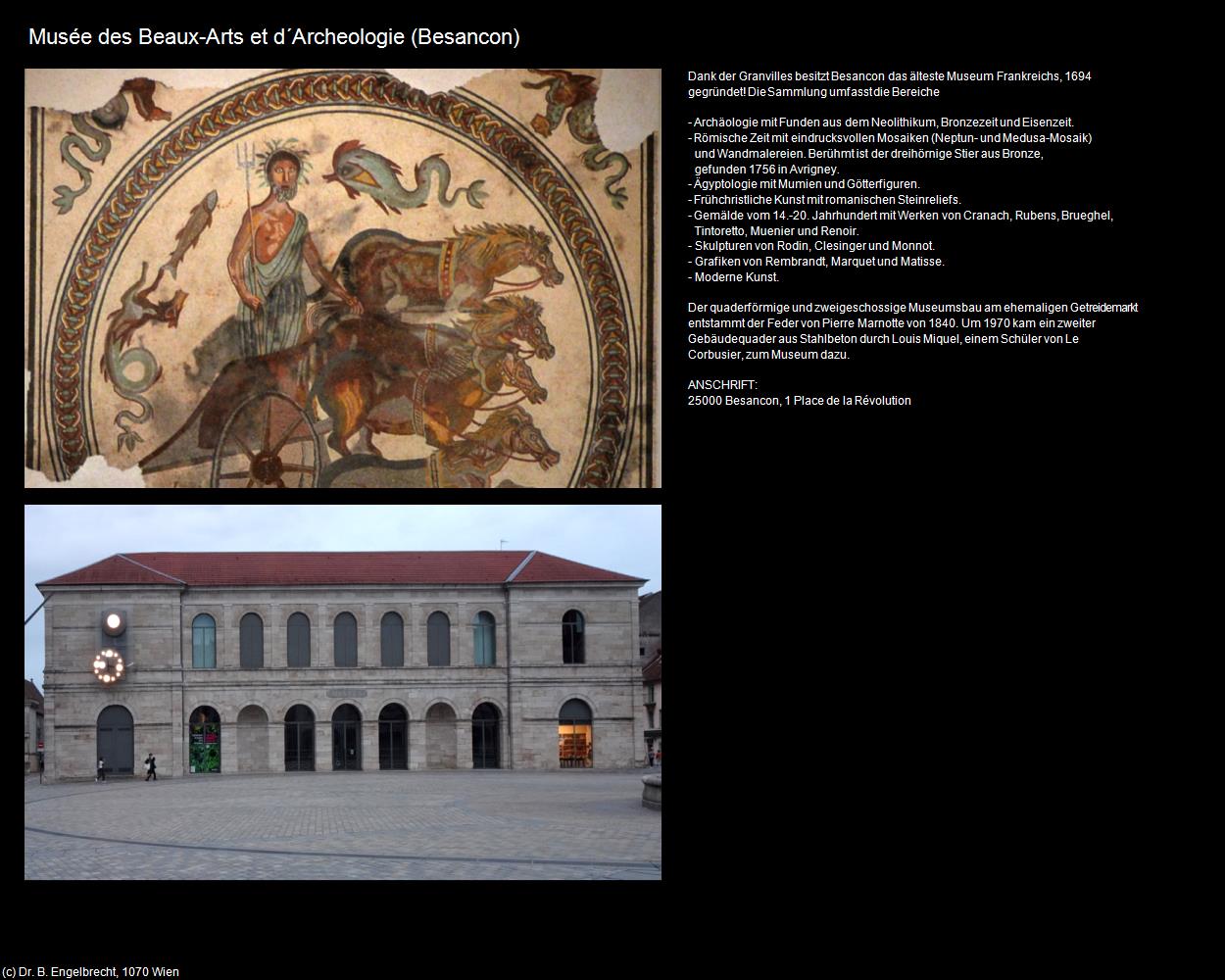 Musée des Beaux-Arts et d‘Archeologie (Besancon (FR-BFC)) in Kulturatlas-FRANKREICH