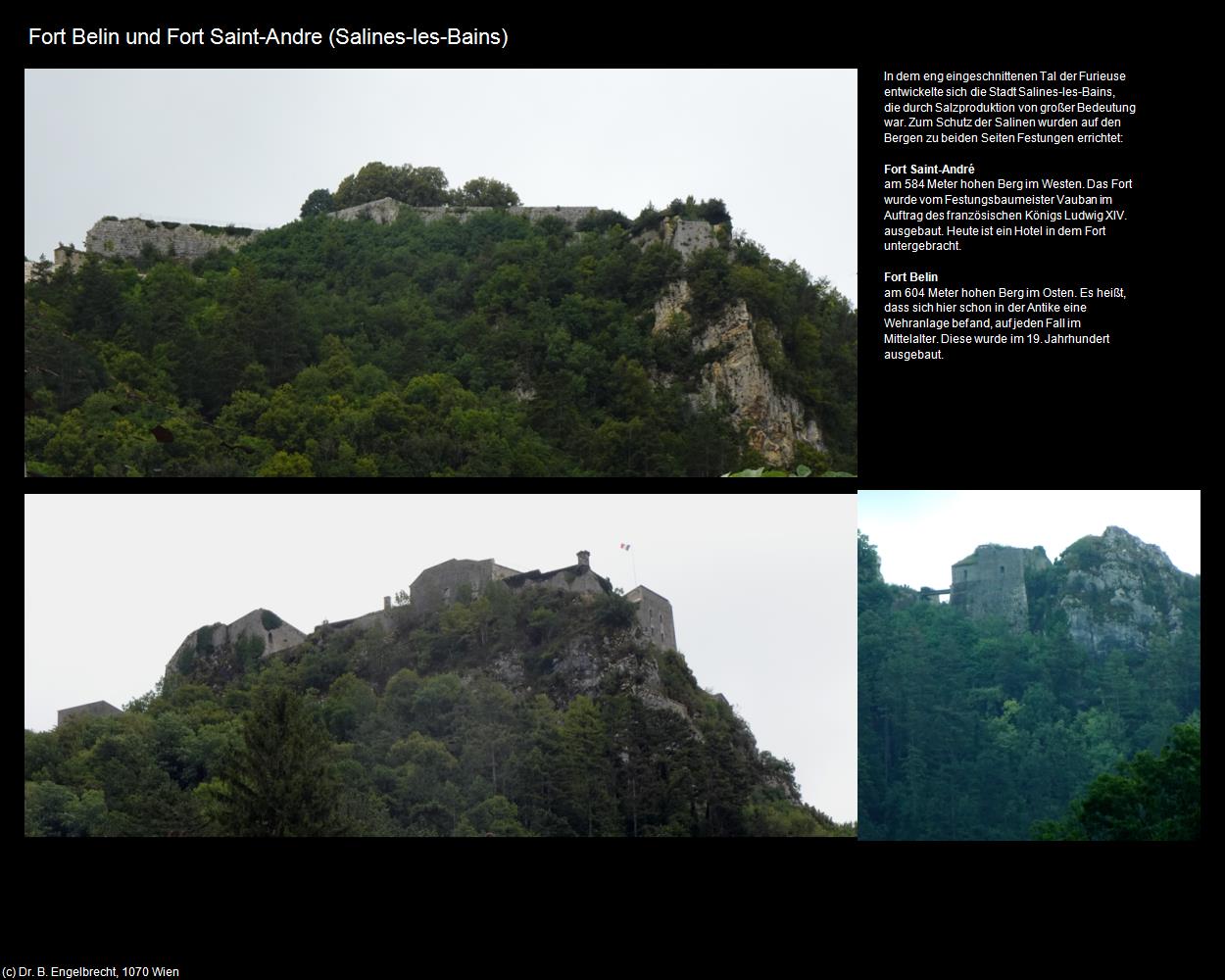 Fort Belin und Fort Saint-Andre (Salines-les-Bains (FR-BFC)) in Kulturatlas-FRANKREICH