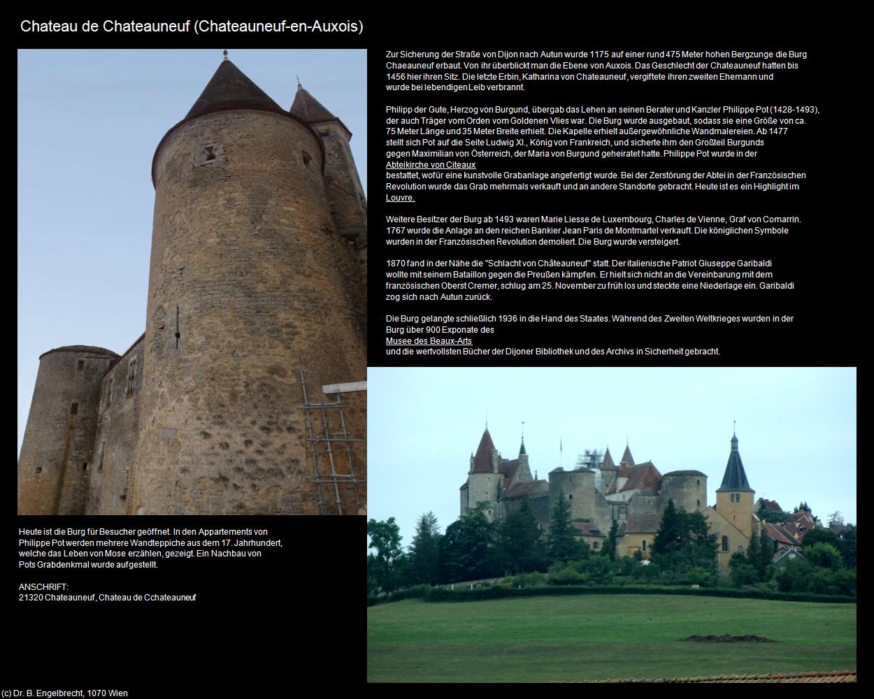 Chateau de Chateauneuf (Chateauneuf-en-Auxois (FR-BFC)) in Kulturatlas-FRANKREICH(c)B.Engelbrecht