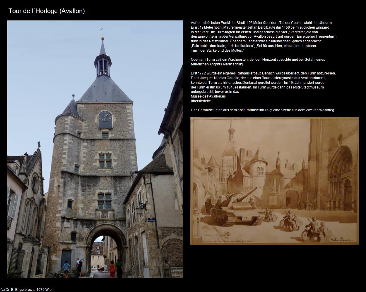 Tour de l‘Horloge (Avallon (FR-BFC)) in Kulturatlas-FRANKREICH(c)B.Engelbrecht