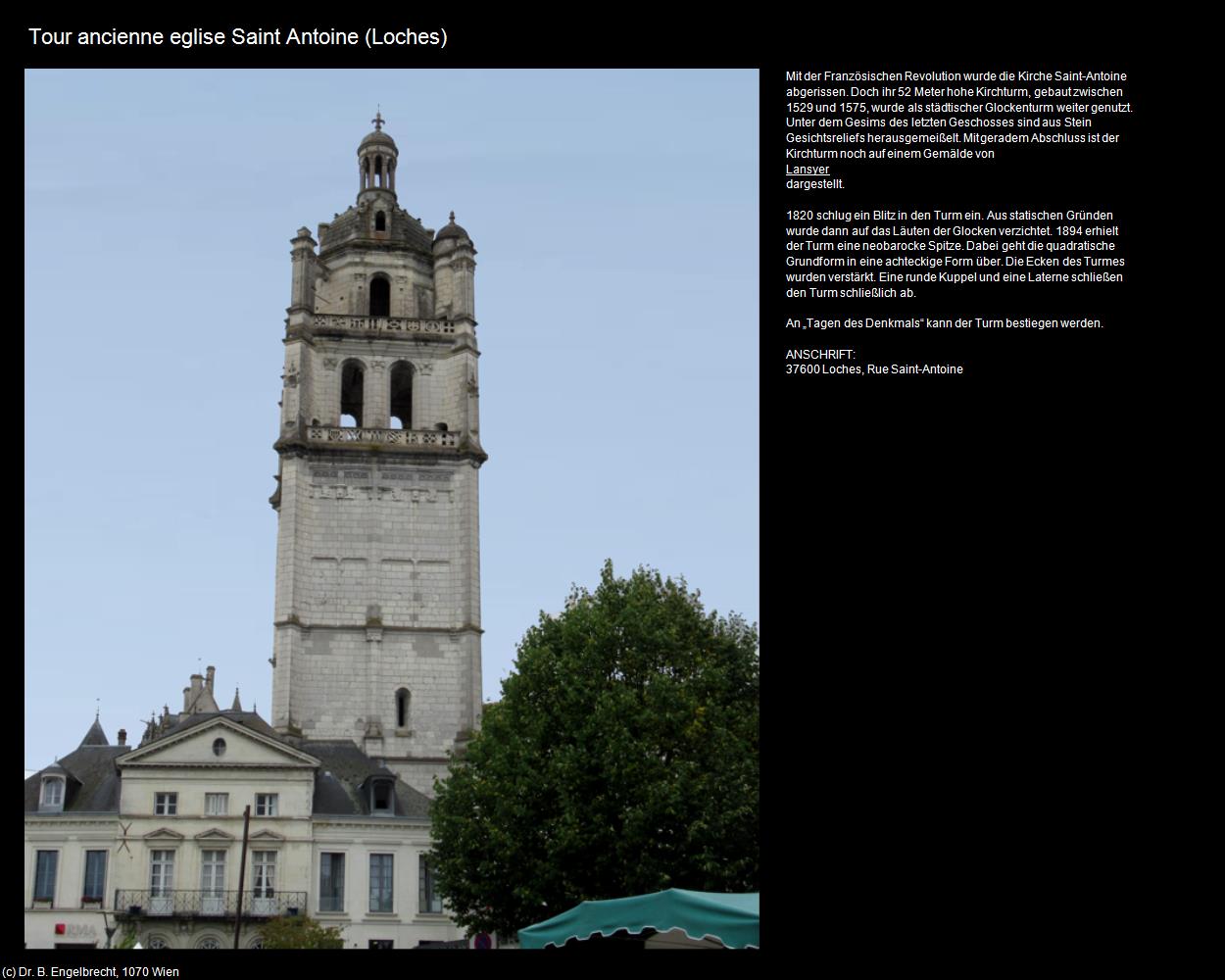 Tour ancienne eglise Saint Antoine (Loches (FR-CVL)) in Kulturatlas-FRANKREICH(c)B.Engelbrecht