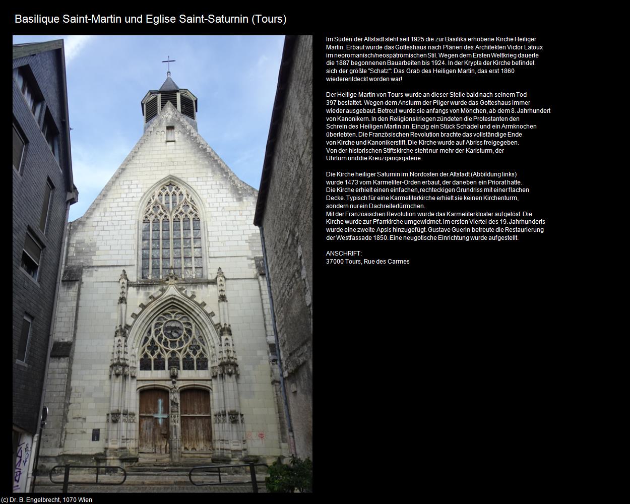 Basilique Saint-Martin und Eglise Saint-Saturnin (Tours (FR-CVL)) in Kulturatlas-FRANKREICH